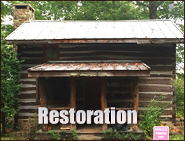 Historic Log Cabin Restoration  Concord, North Carolina